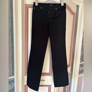 Roberto Cavalli Italian Made Black and Tan Jeans